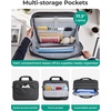 BAGSMART Laptop Bag, 15.6 Inch Briefcase Men, Lockable Computer Bag Work Bag, Water-Repellent Shoulder Messenger Bag Travel Office Business, Black(Gray-【3-in-1】)
