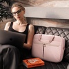 BAGSMART Laptop Bag, 15.6/17.3 Inch Briefcase for Women Large Laptop Case Computer Bag Office Travel Business, Black(Pink)