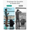 BAGSMART Rolling Duffle Bag with Wheels, 36L Travel Bag with Water-proof Pockets, Airline-Approved Carry On Duffel Bag with Handle, Clame