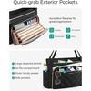 BAGSMART Teacher Tote Bag for Women 15.6in Quilted with Insulated Pocket & Nurse Bag Features (Brown)(Black)