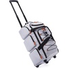 BAGSMART Rolling Duffle Bag with Wheels, 36L Travel Bag with Water-proof Pockets, Airline-Approved Carry On Duffel Bag with Handle, Clame