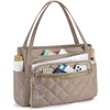 BAGSMART Teacher Tote Bag for Women 15.6in Quilted with Insulated Pocket & Nurse Bag Features (Brown)(Brown)