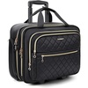 BAGSMART Women’s Rolling Laptop Bag for 15.6 Inch Laptop, Black