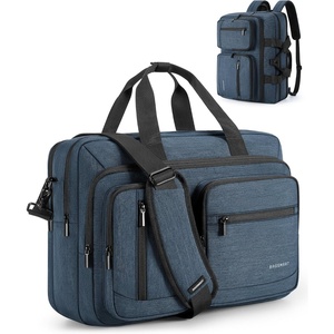 BAGSMART 3 In 1 Laptop Bag for Men, Computer Briefcase 17.3 Inch Laptop Water-Repellent Shoulder Bag, Computer Bag Business Travel Office, Black(Deep Blue)