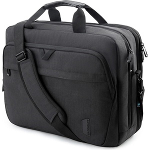 BAGSMART Laptop Bag, 15.6 Inch Briefcase Men, Lockable Computer Bag Work Bag, Water-Repellent Shoulder Messenger Bag Travel Office Business, Black(Black-18.4 Inch)