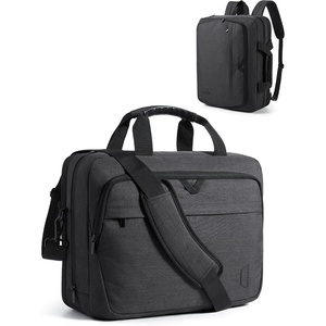 BAGSMART Laptop Bag, 15.6 Inch Briefcase Men, Lockable Computer Bag Work Bag, Water-Repellent Shoulder Messenger Bag Travel Office Business, Black(Black-【3-in-1】)