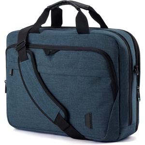BAGSMART Laptop Bag, 15.6 Inch Briefcase Men, Lockable Computer Bag Work Bag, Water-Repellent Shoulder Messenger Bag Travel Office Business, Black(Dark Blue-17.3 Inch)