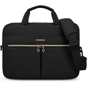 BAGSMART Laptop Bag, 15.6/17.3 Inch Briefcase for Women Large Laptop Case Computer Bag Office Travel Business, Black(Black)