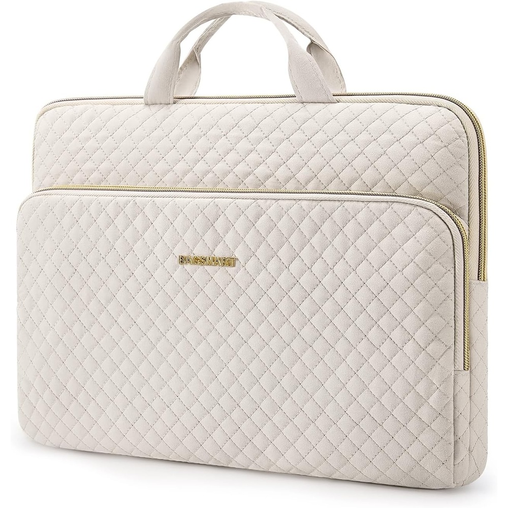 image:imageBAGSMART 13Inch Laptop Sleeve Black PolyesterBeige