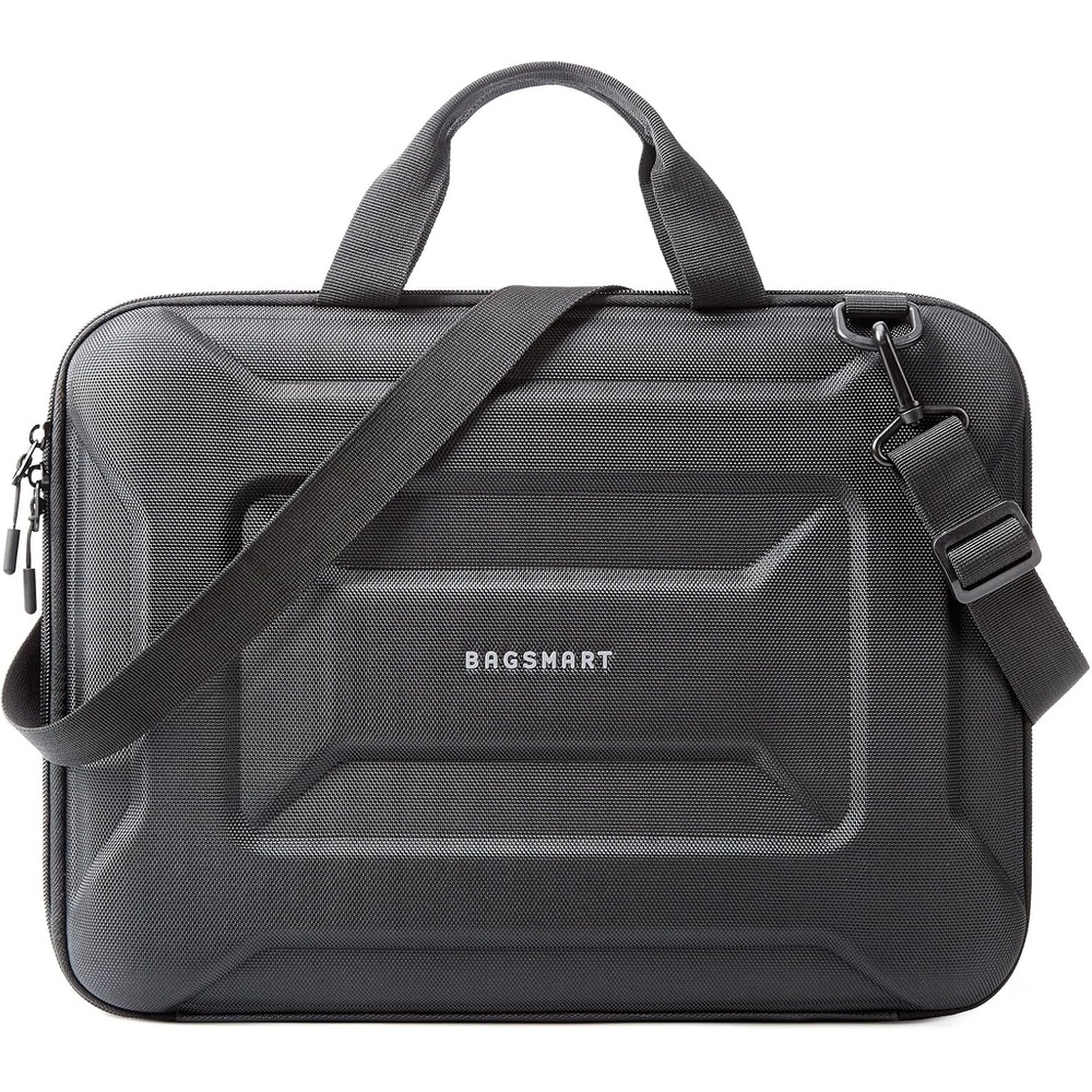 image:imageBAGSMART 15616 inch Laptop Computer Case with StrapShockproof Waterproof Laptop Bag with Sturdy HandleBlack