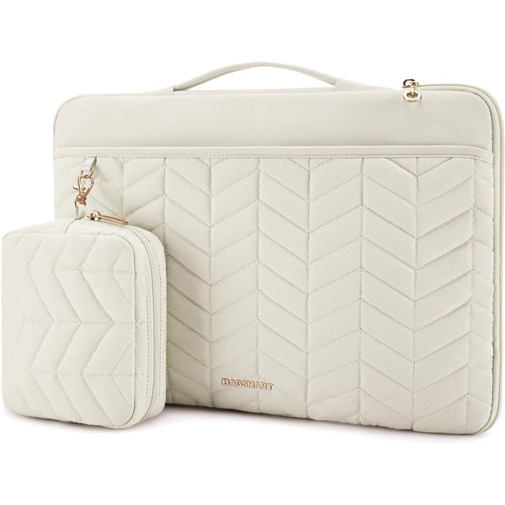 image:imageBAGSMART Laptop Case 1516 inch with Handle Laptop Bag Sleeve PaddedBeige