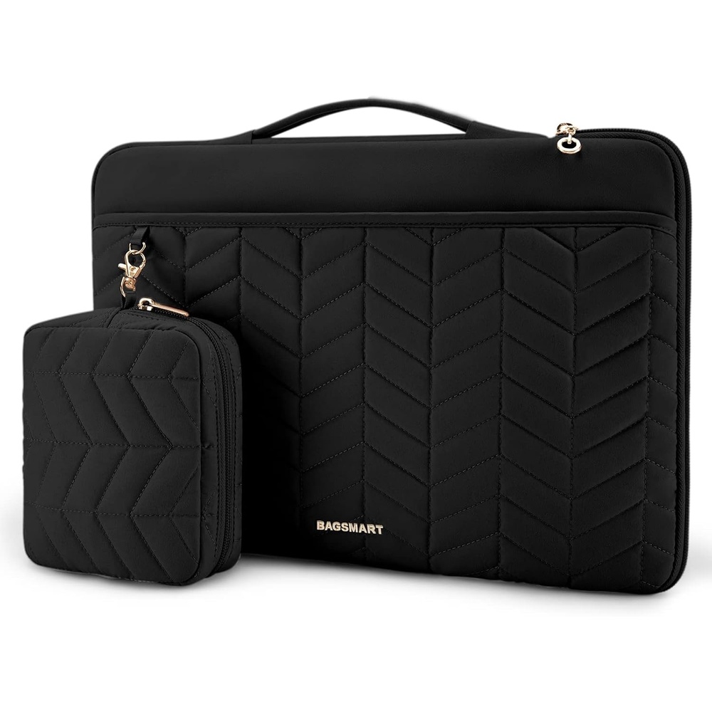 image:imageBAGSMART Laptop Case 1516 inch with Handle Laptop Bag Sleeve PaddedWith AccessoriesBlack