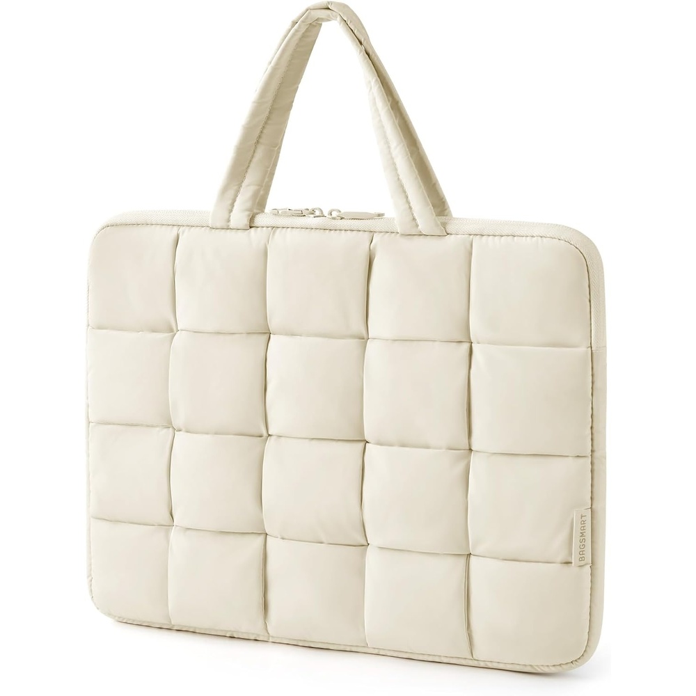 image:imageBAGSMART Laptop Sleeve 1516 Inch Puffy Lightweight Protective CaseSbeige