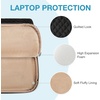BAGSMART 13-Inch Laptop Sleeve, Black, Polyester(Coffee brown-Shoulder Strap)