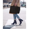 BAGSMART Laptop Case with Handle, Puffy Laptop Sleeve Bag for Women(Black-hand-held)
