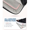 BAGSMART Laptop Case with Handle, Puffy Laptop Sleeve Bag for Women(Black-shoulder Strap)