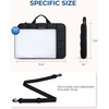 BAGSMART Laptop Case with Handle, Puffy Laptop Sleeve Bag for Women(Black-shoulder Strap)