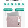 BAGSMART Lightweight Laptop Sleeve with Pocket, Protective Laptop Case(Baby Pink)
