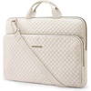 BAGSMART 13-Inch Laptop Sleeve, Black, Polyester(Beige-Shoulder Strap)