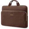 BAGSMART 13-Inch Laptop Sleeve, Black, Polyester(Coffee brown)