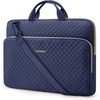 BAGSMART 13-Inch Laptop Sleeve, Black, Polyester(Navy Blue-Shoulder Strap)