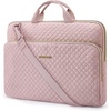 BAGSMART 13-Inch Laptop Sleeve, Black, Polyester(Pink-Shoulder Strap)