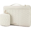 BAGSMART Laptop Case 15-16 inch with Handle, Laptop Bag Sleeve Padded(Beige)