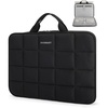 BAGSMART Laptop Case with Handle, Puffy Laptop Sleeve Bag for Women(Black-hand-held)