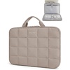 BAGSMART Laptop Case with Handle, Puffy Laptop Sleeve Bag for Women(Brown-hand-held)