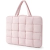 BAGSMART Laptop Sleeve 15-16 Inch Puffy Lightweight Protective Case(N-pink)