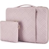 BAGSMART Laptop Sleeve Bag Compatible with MacBook Air/Pro, 13-13.3 inch Notebook, Pro 14 Inch, Air M2 13 Case Accessories Bag, Pink
