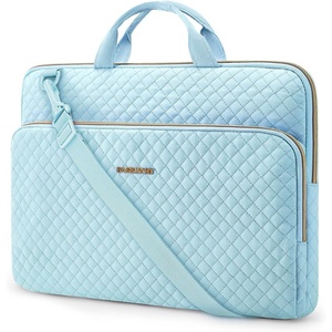 BAGSMART 13-Inch Laptop Sleeve, Black, Polyester(Blue-Shoulder Strap)