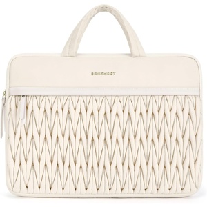 BAGSMART 15.6-16 Inch Laptop Case, Padded Laptop Bag Sleeve for MacBook Pro(Beige)