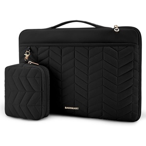 BAGSMART Laptop Case 15-16 inch with Handle, Laptop Bag Sleeve Padded(With Accessories-Black)