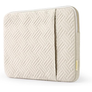 BAGSMART Lightweight Laptop Sleeve with Pocket, Protective Laptop Case(Beige)