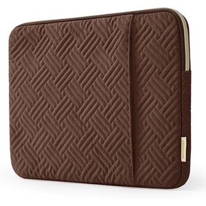 BAGSMART Lightweight Laptop Sleeve with Pocket, Protective Laptop Case(Coffee Brown)