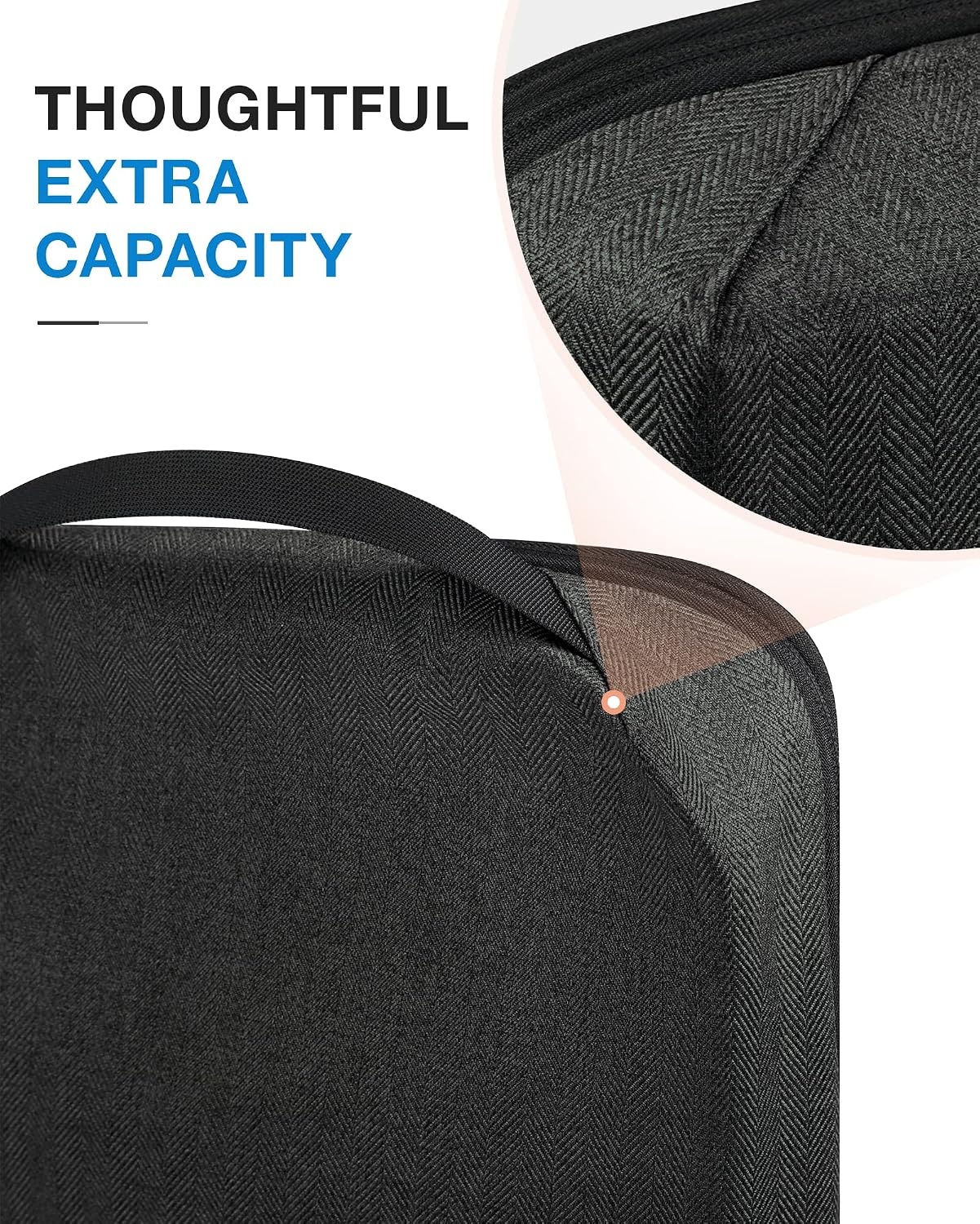 image:imageBAGSMART Compression Packing Cubes for Travel 6 Set Luggage Organizer Bags04Black