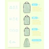 BAGSMART 6 Pc Polyester Compression Packing Cubes for Trave