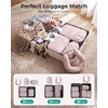 BAGSMART 6 Set Compression Packing Cubes with Fillable Neck Pillow(Coffee Brown)