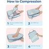 BAGSMART Compression Packing Cubes – 6 Set Travel Packing Cubes for Suitcases, Compression Suitcase Organizers with Shoe Bag