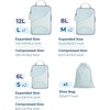 BAGSMART Compression Packing Cubes – 6 Set Travel Packing Cubes for Suitcases, Compression Suitcase Organizers with Shoe Bag