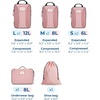 BAGSMART Compression Packing Cubes, Lightweight Travel Essentials(Baby Pink)