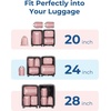 BAGSMART Compression Packing Cubes, Lightweight Travel Essentials(Baby Pink)
