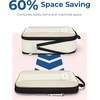BAGSMART Compression Packing Cubes, Lightweight Travel Essentials(Beige)