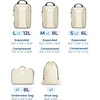 BAGSMART Compression Packing Cubes, Lightweight Travel Essentials(Beige)