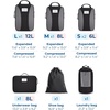 BAGSMART Compression Packing Cubes, Lightweight Travel Essentials(Black)