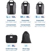BAGSMART Compression Packing Cubes, Lightweight Travel Essentials(Deep Black)
