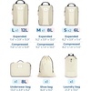 BAGSMART Compression Packing Cubes, Lightweight Travel Essentials(Light Beige)