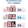 BAGSMART Compression Packing Cubes, Lightweight Travel Essentials(Pink)