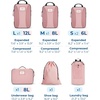 BAGSMART Compression Packing Cubes, Lightweight Travel Essentials(Pink)